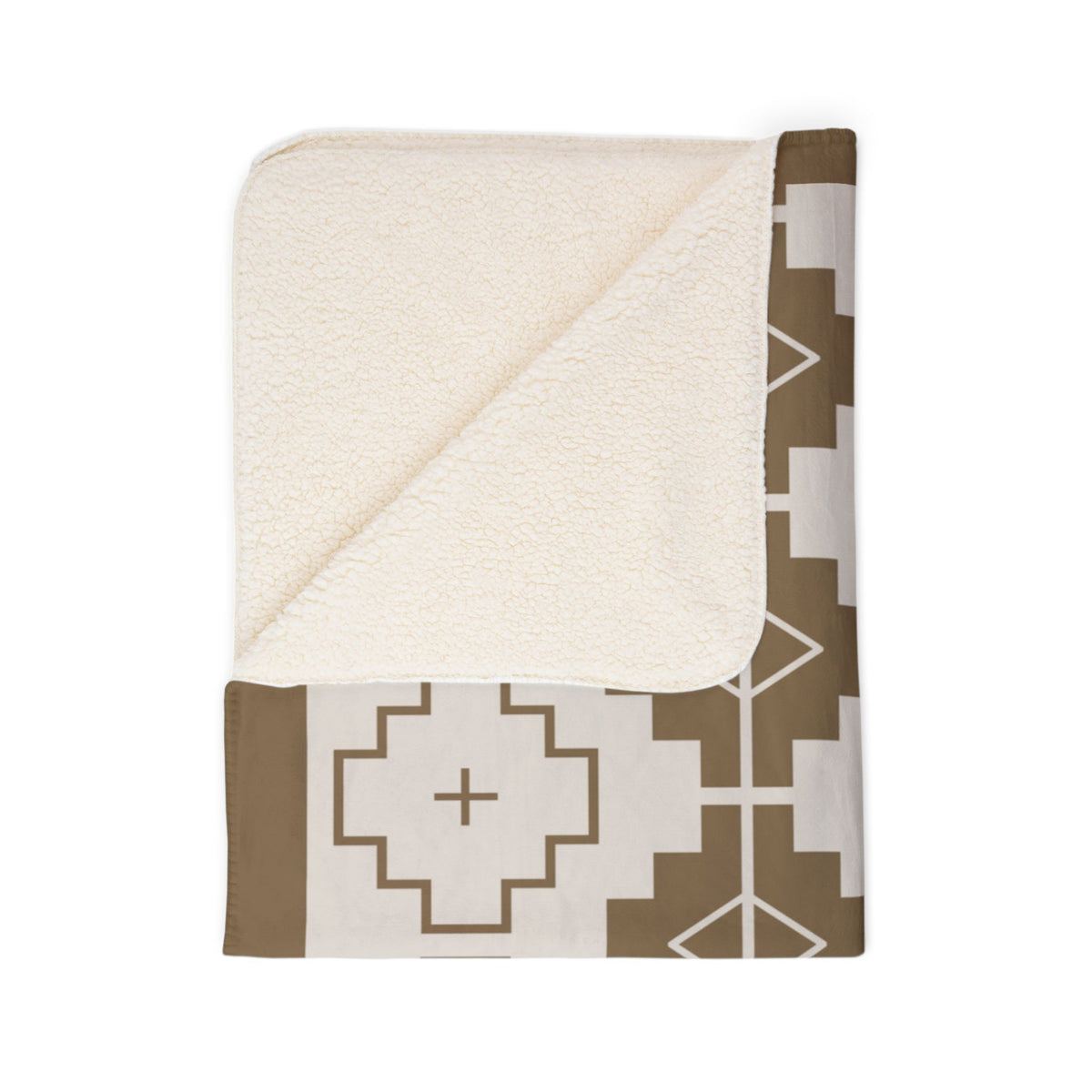Sherpa Blanket — BROWN + OFF WHITE - TERLINGUA - Throw