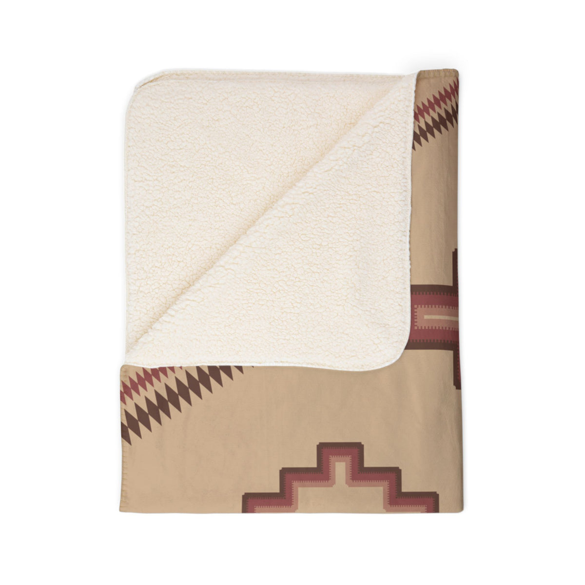Southwestern Aztec Sherpa Blanket — Cozy Fleece Throw for Living Room & Cabin