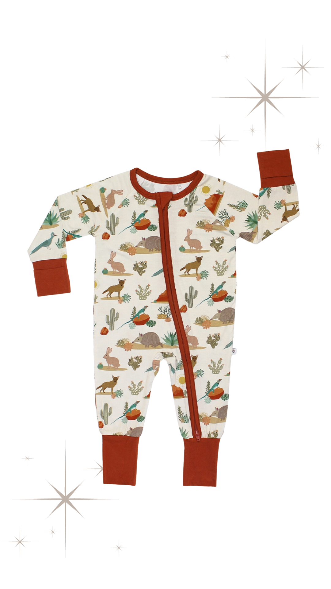 Desert Adventures Bamboo Romper-- Rust