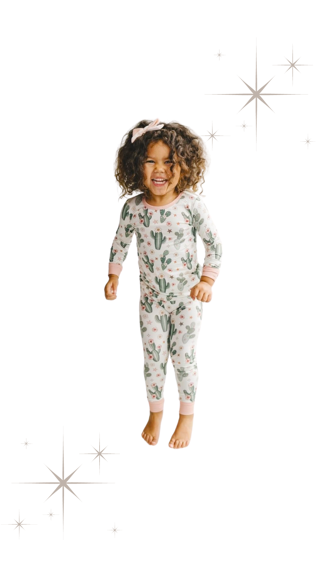 Pink Prickly Pears + Cactus Bamboo Romper-- Pink