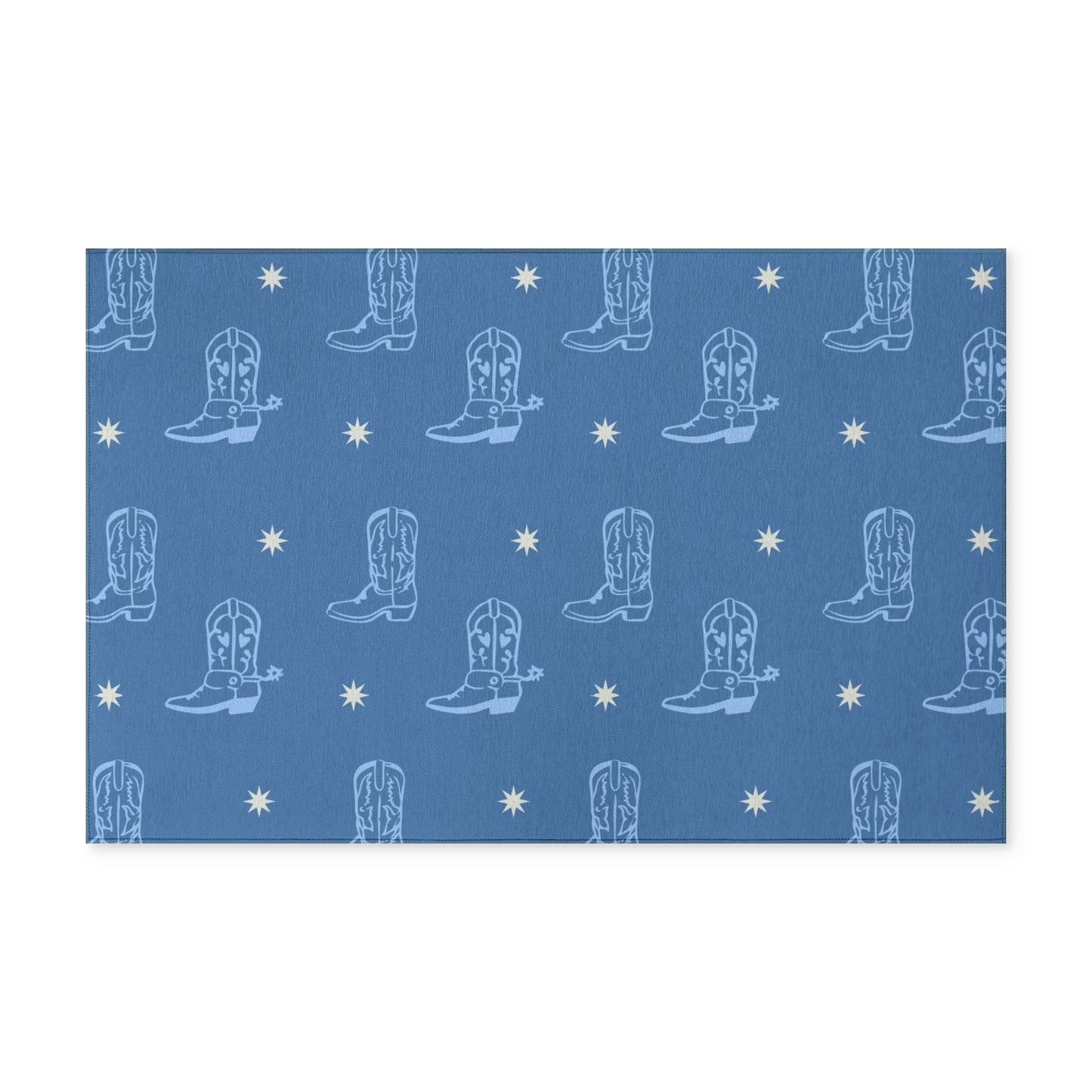 Boots Got The Blues - Washable Rug — Blue - Indoor | Outdoor Floor Mat