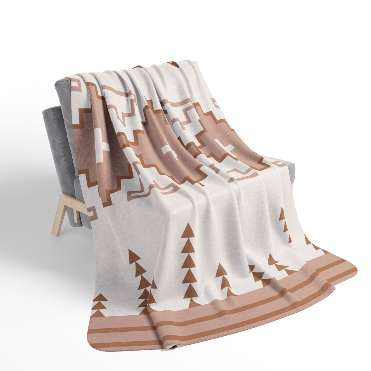 TERRACOTTA + RUST MARFA Sherpa Blanket – Cozy Fleece Throw