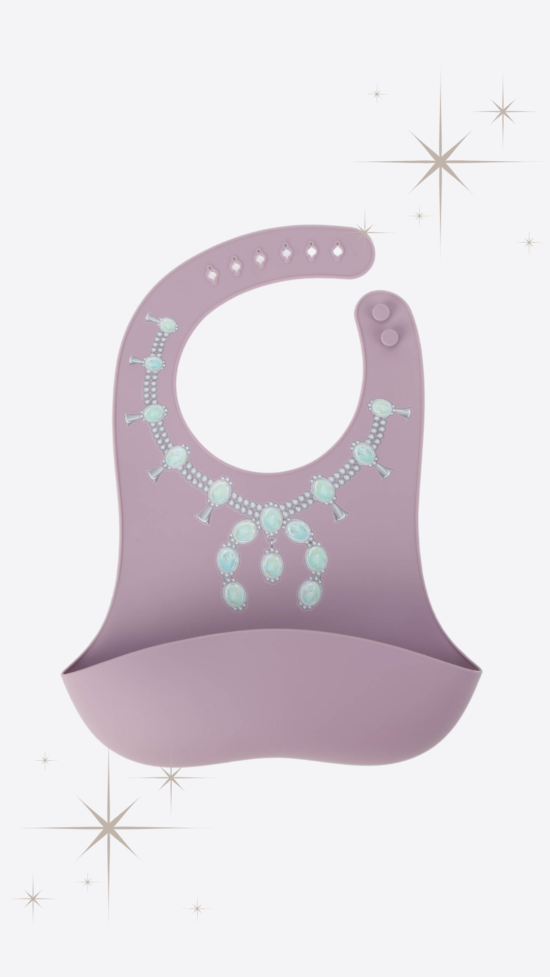 PRE-ORDER SQUASH WITH PURPLE BIB - PRECIOUS TURQUOISE BIBS
