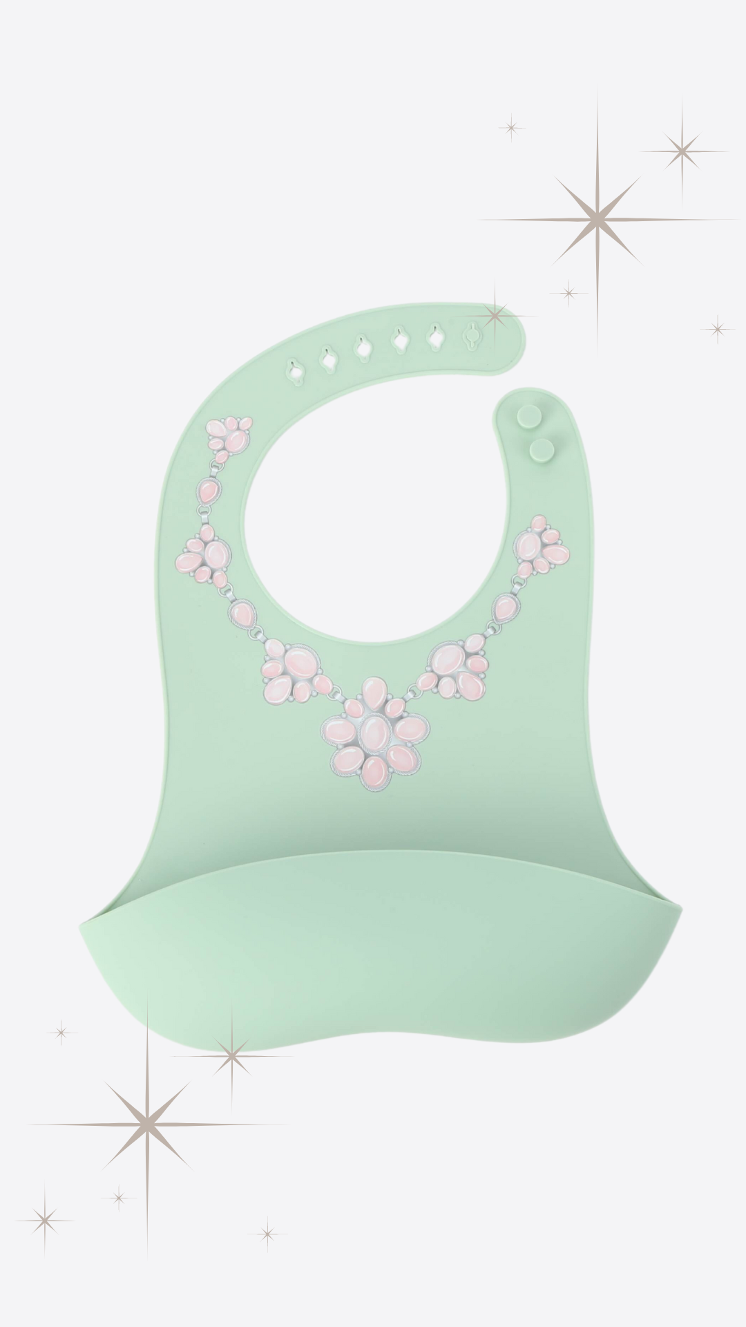 PRE-ORDER CLUSTER WITH GREEN BIB - PRECIOUS TURQUOISE BIBS