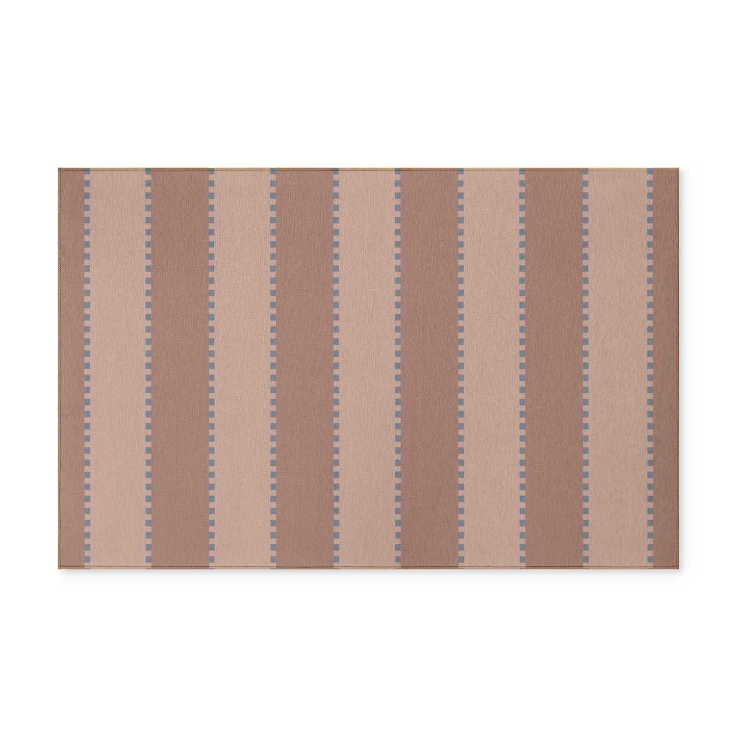Striped Washable Rug - Neutral Blush & Terracotta Runner