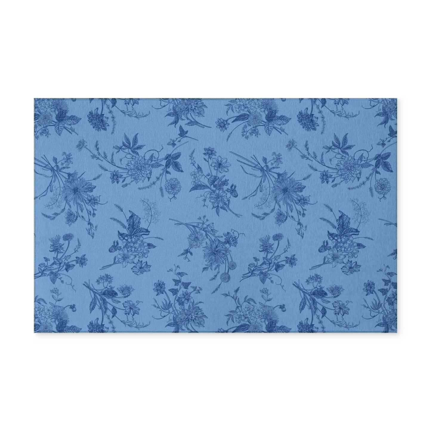 Blue Botanical - Machine Washable Indoor | Outdoor Rug