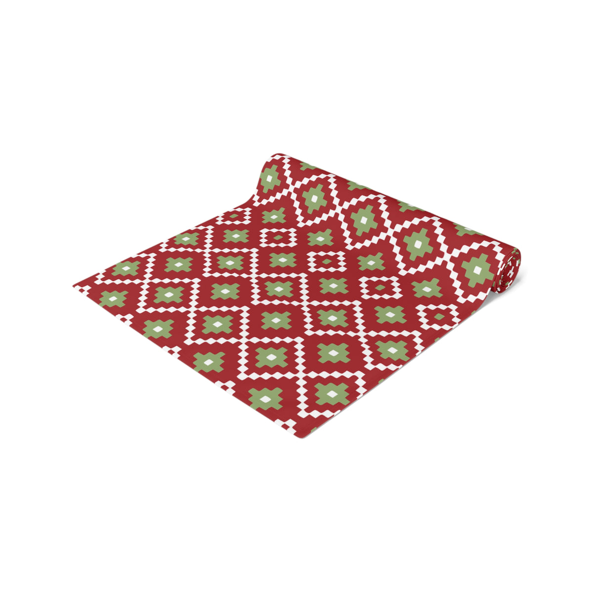 Red, Green & White Southwest Table Runner