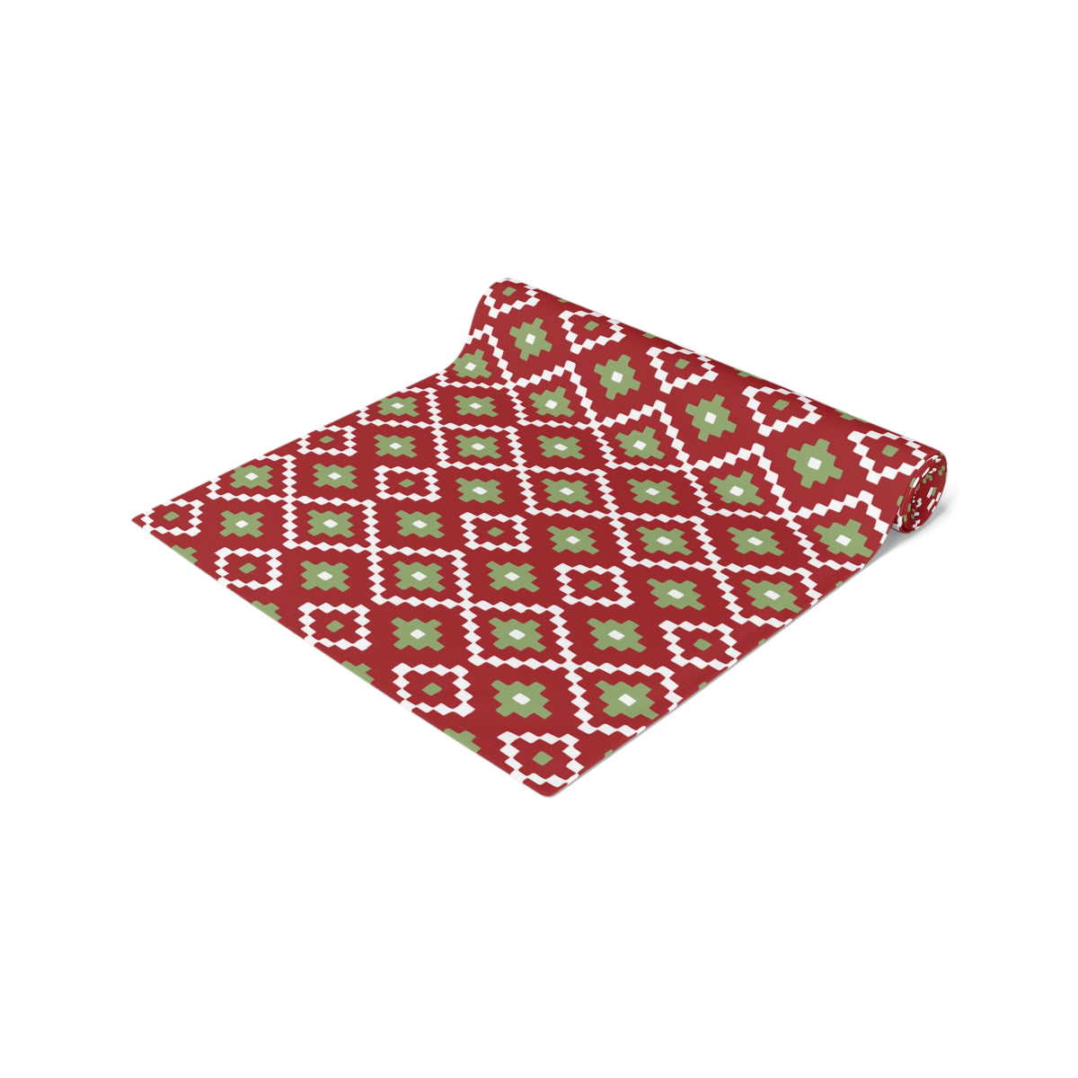 Red, Green & White Southwest Table Runner