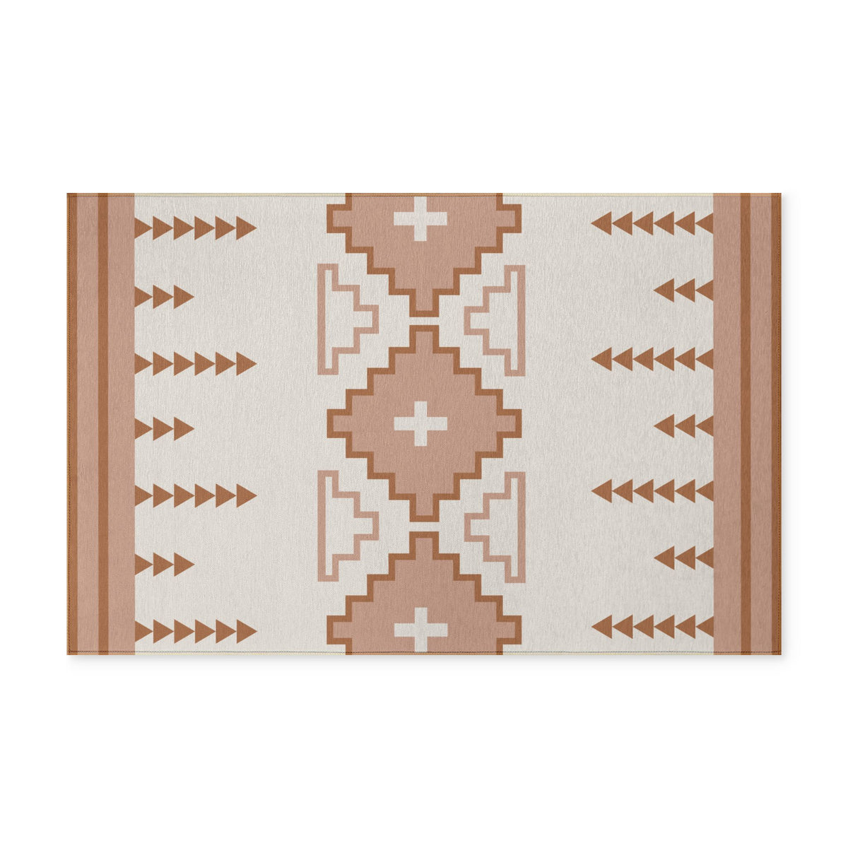 Southwestern Washable Rug — Neutral Aztec Entryway Runner
