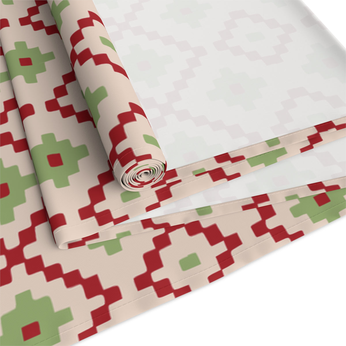 Festive Red & Green Southwest Table Runner