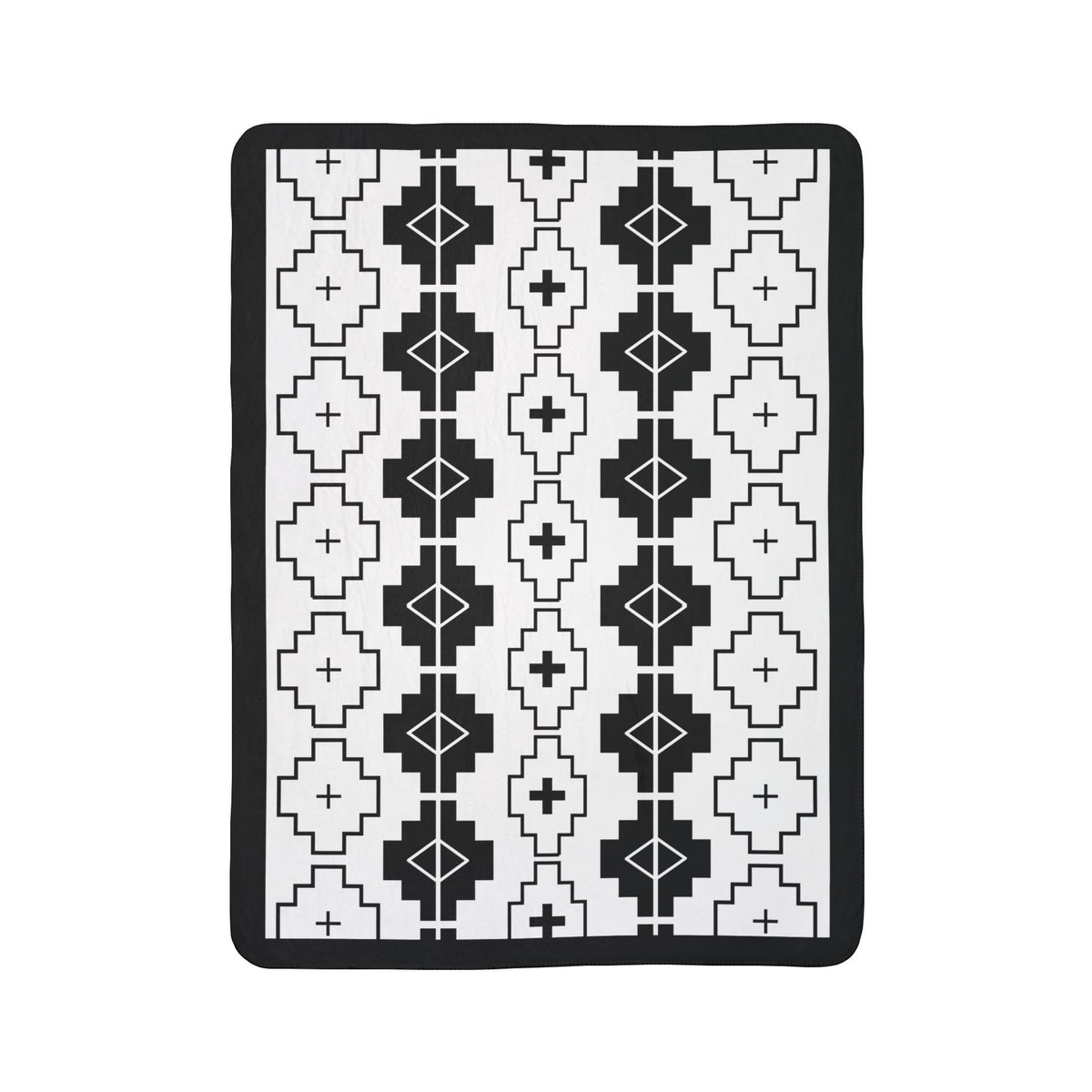 Sherpa Blanket — Black & White TERLINGUA Throw
