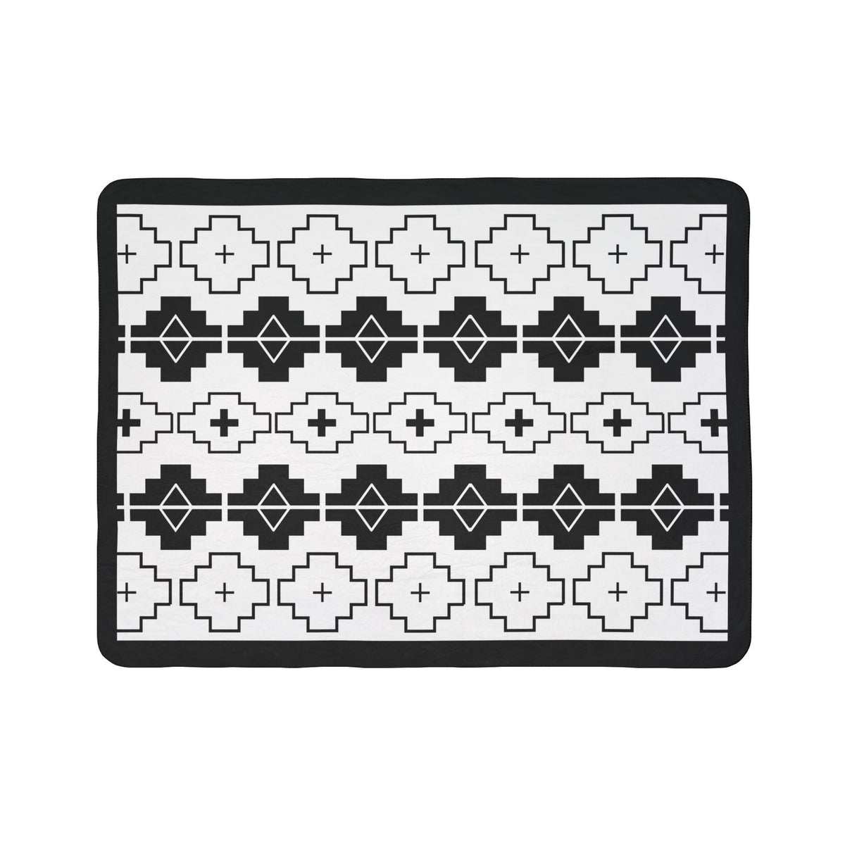 Sherpa Blanket — Black & White TERLINGUA Throw