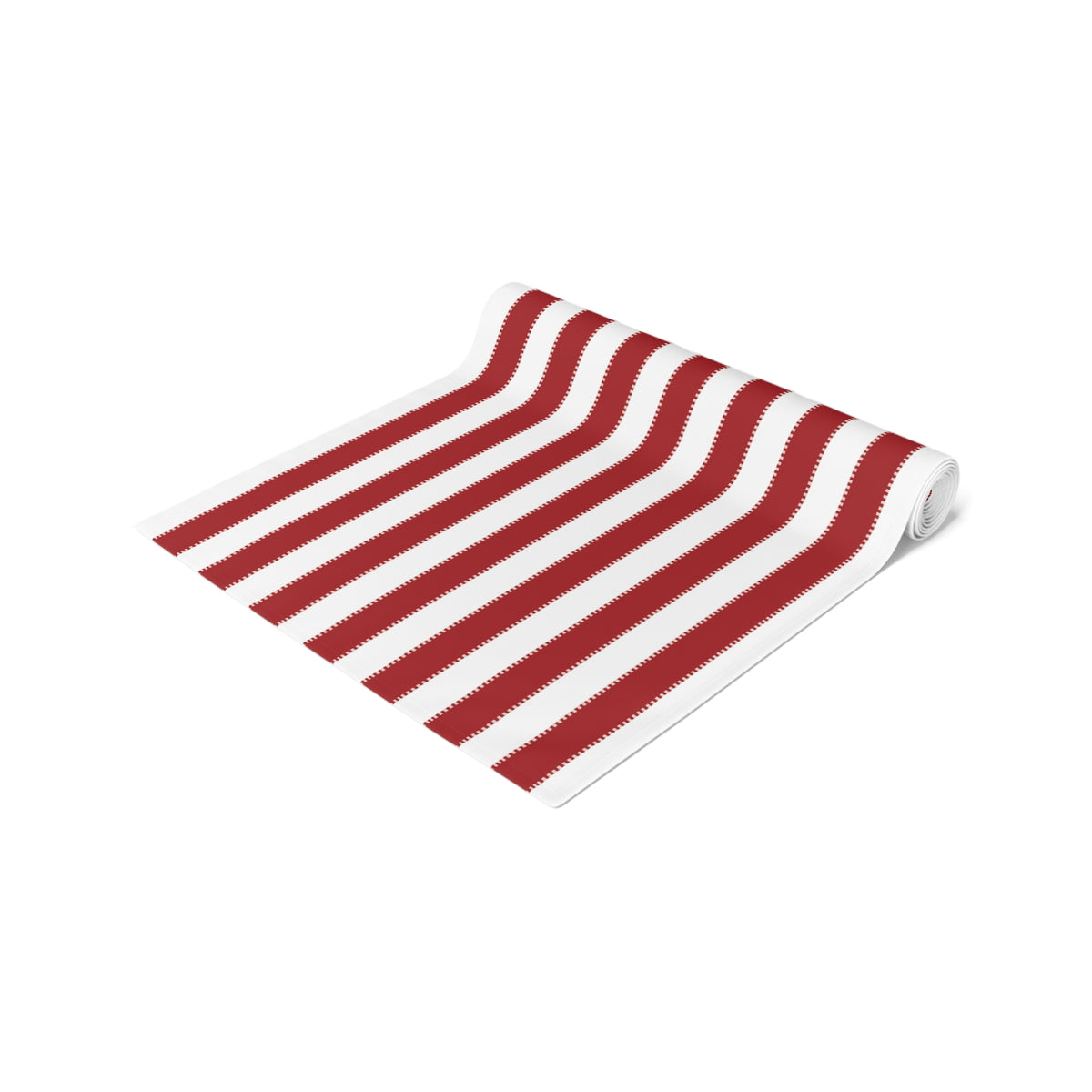 Red, White + Blush Stripe Table Runner