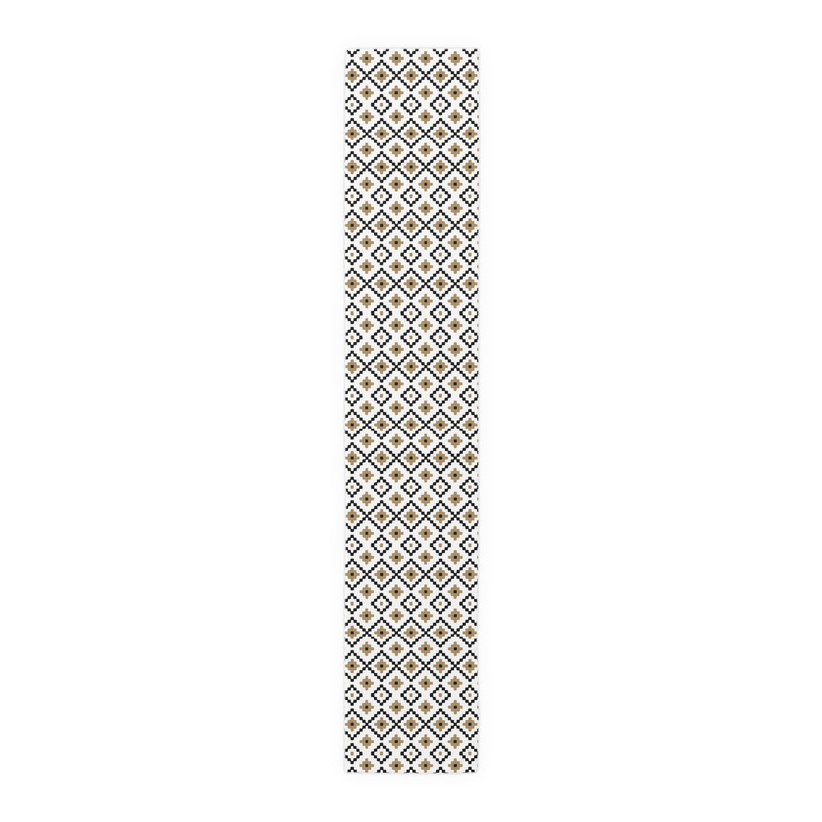 White, Black + Tan Southwest Table Runner