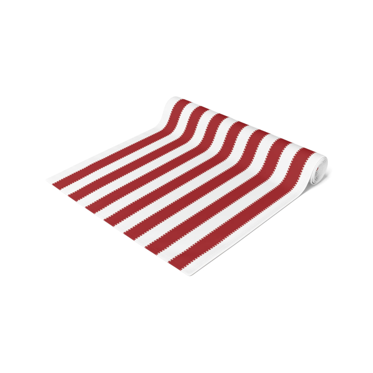 Red, White + Blush Stripe Table Runner