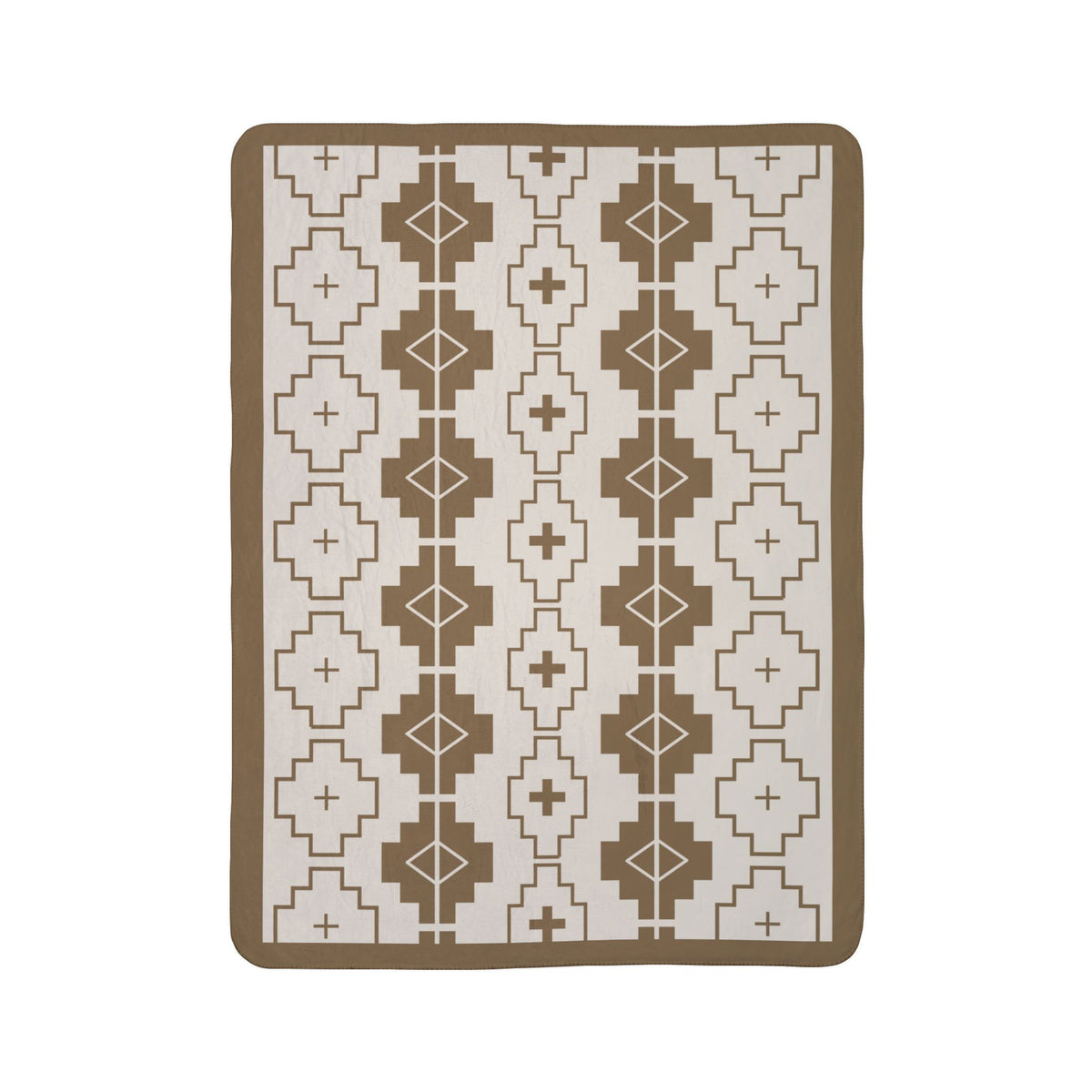 Sherpa Blanket — BROWN +  OFF WHITE -  TERLINGUA - Throw