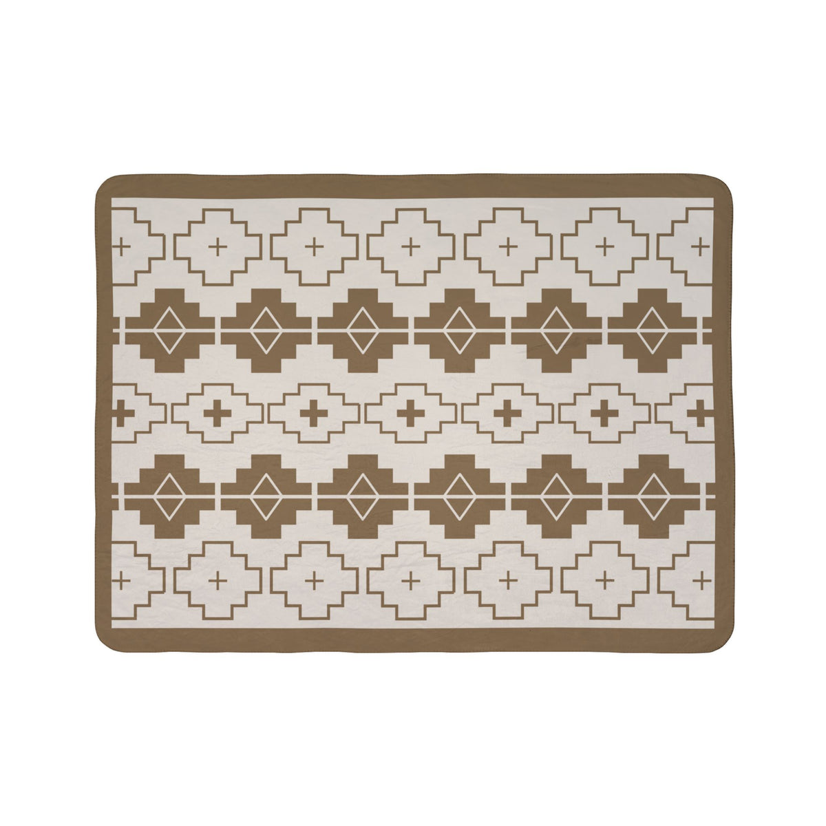 Sherpa Blanket — BROWN +  OFF WHITE -  TERLINGUA - Throw