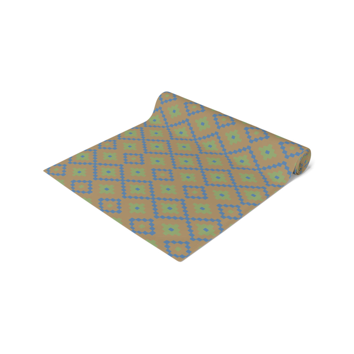 Tan, Blue & Green Southwest Table Runner