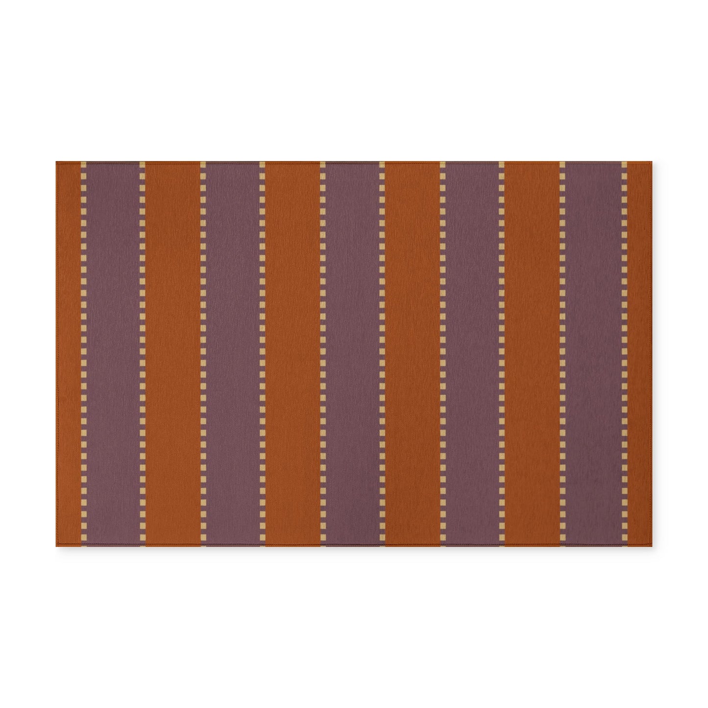 Striped Washable Rug — Rust & Plum Accent Runner