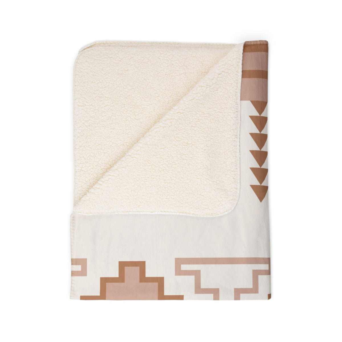 TERRACOTTA + RUST MARFA Sherpa Blanket – Cozy Fleece Throw