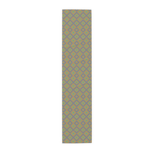 Tan, Blue & Green Southwest Table Runner