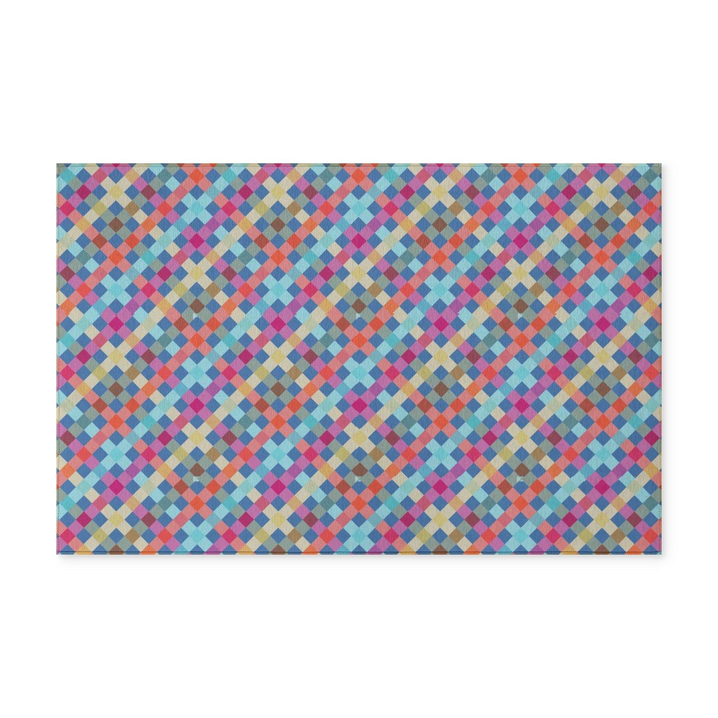 Multicolor  Plaid - Machine Washable Indoor | Outdoor Rug