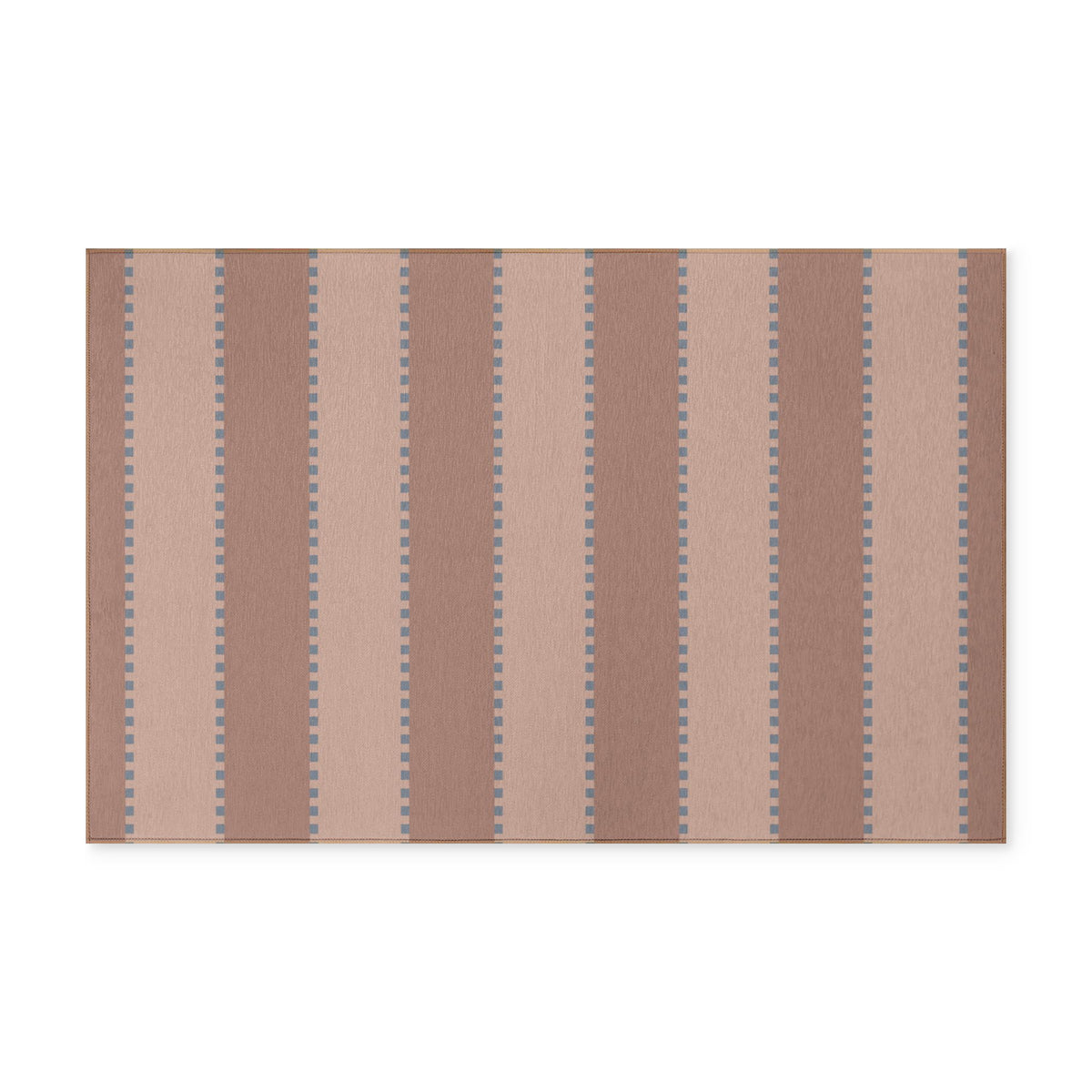 Striped Washable Rug - Neutral Blush & Terracotta Runner