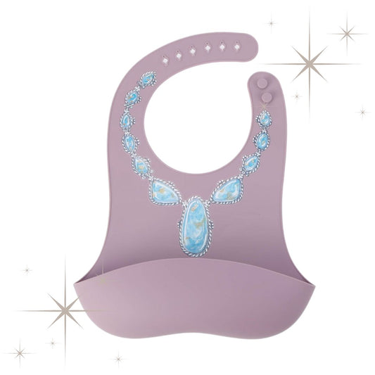 BLUE LARIAT WITH PURPLE BIB - PRECIOUS TURQUOISE BIBS