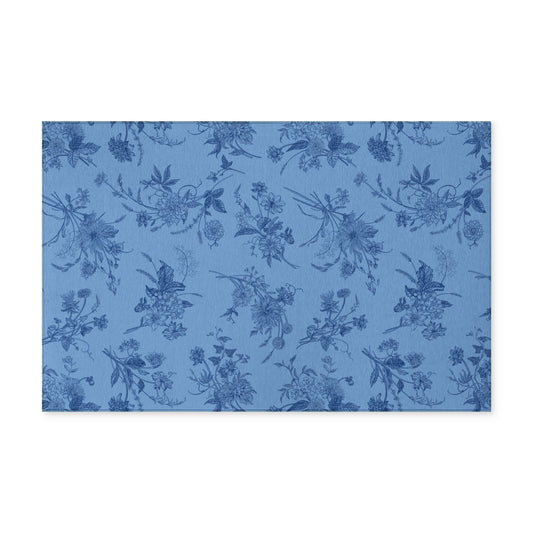Blue Botanical - Machine Washable Indoor | Outdoor Rug