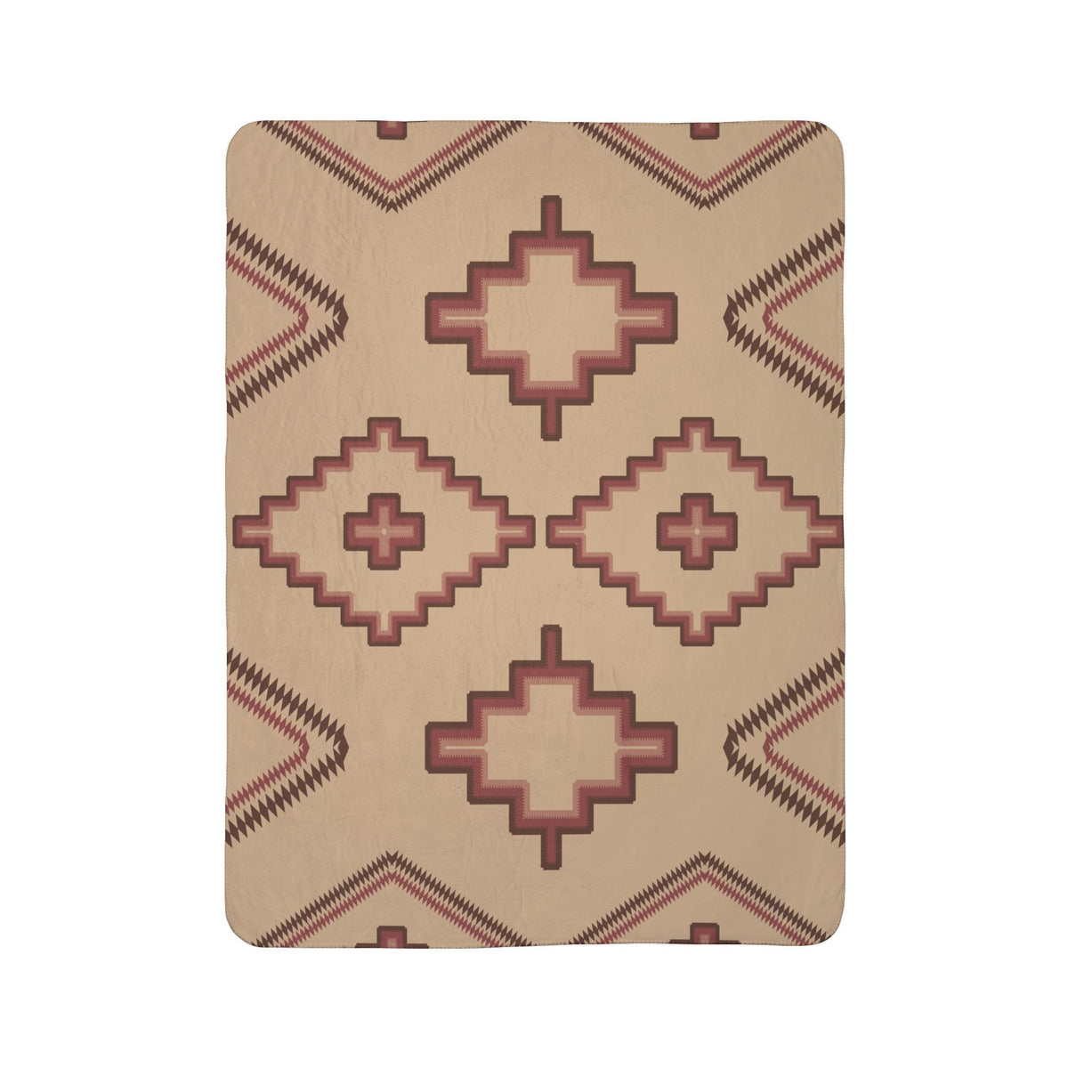Southwestern Aztec Sherpa Blanket — Cozy Fleece Throw for Living Room & Cabin