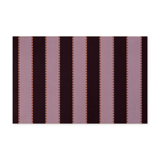 Deep Plum, Lavender + Rust - Indoor/Outdoor Washable Rug