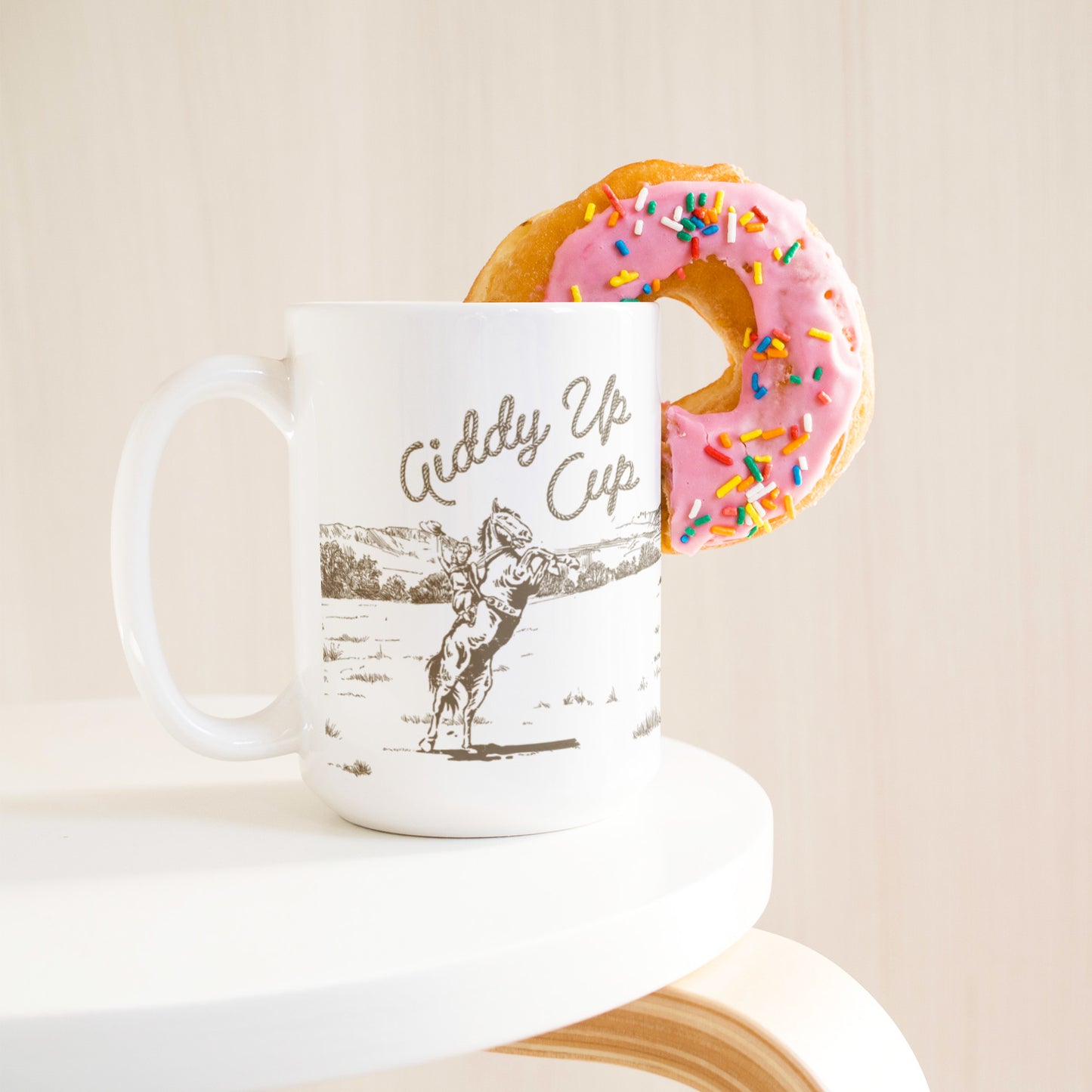 GIDDY UP CUP - BROWN + PINK