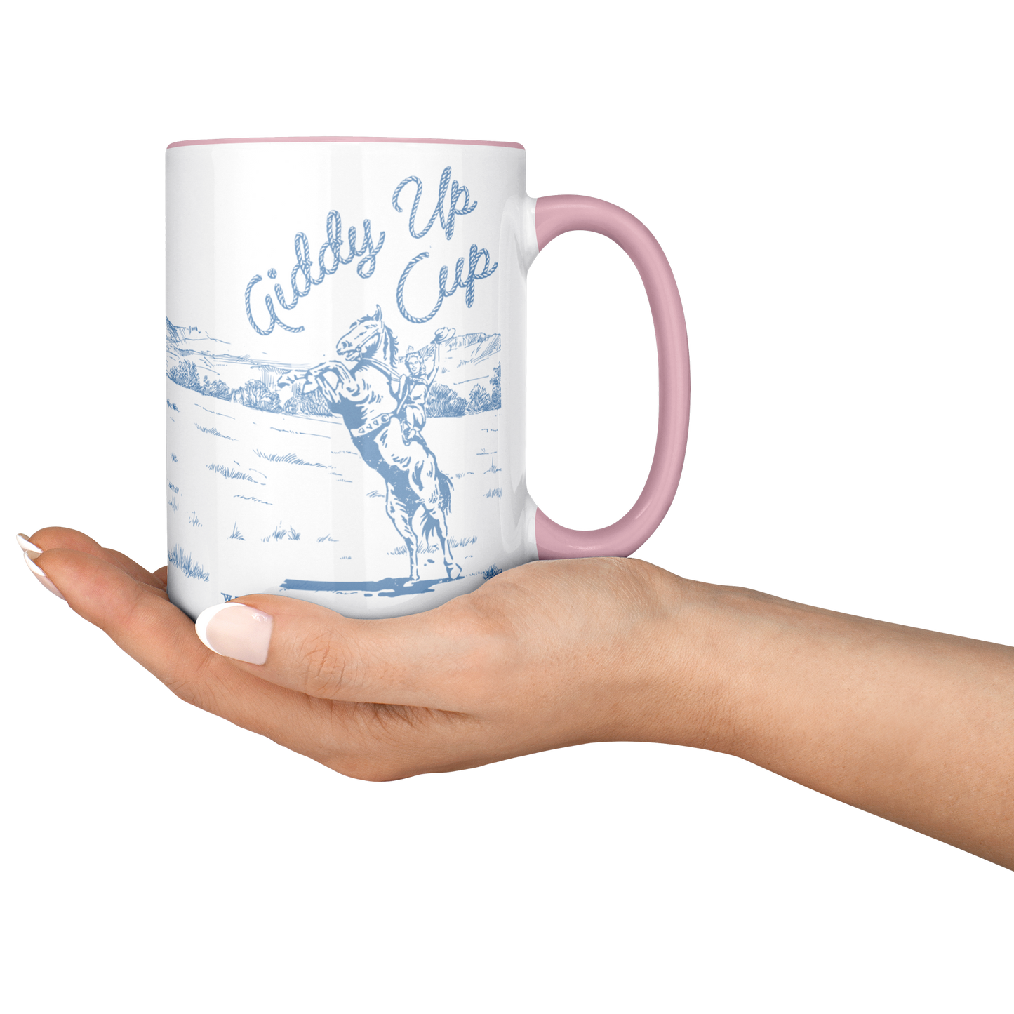 Giddy_Up_Cup_-_Blue__Purple_on_Pink_Lifestyle_RH_Serving_Mockup.png