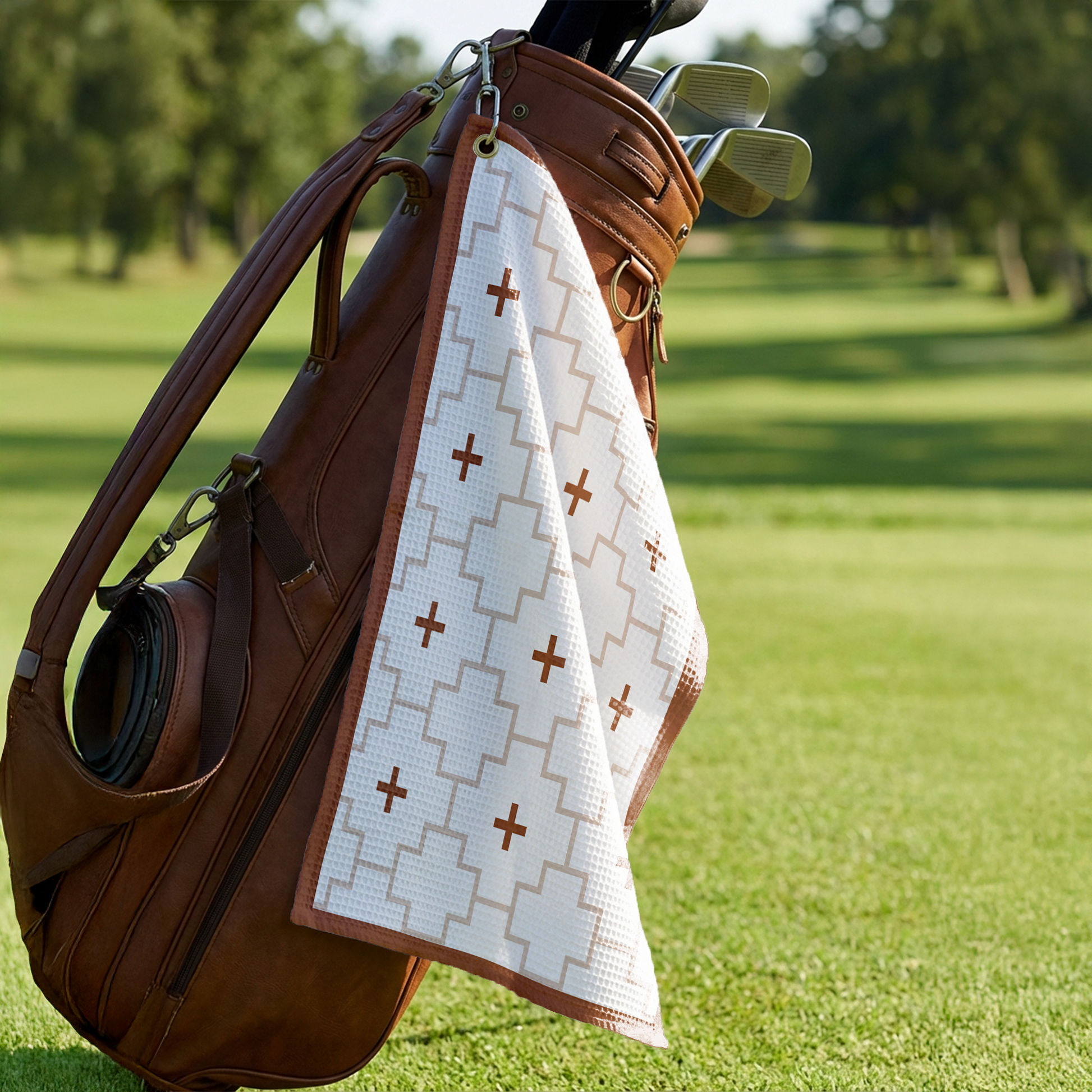 LAJITAS_-_Golf_Towel_-_RUST_ORANGE_Standing_Bag_Lifestyle_Mockup.png_15882491