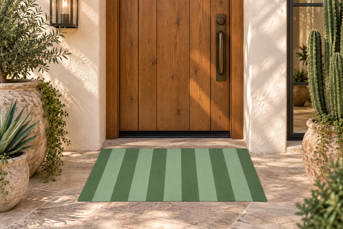 Moss + Sage Green - Indoor/Outdoor Washable Rug