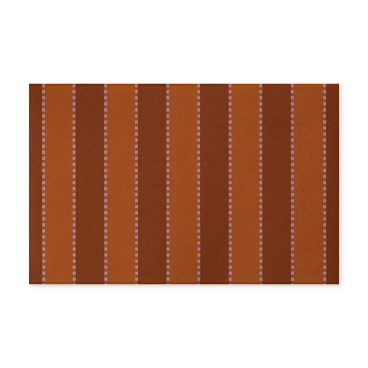 Rust + Burnt Orange + Lavender - Indoor/ Outdoor Washable Rug