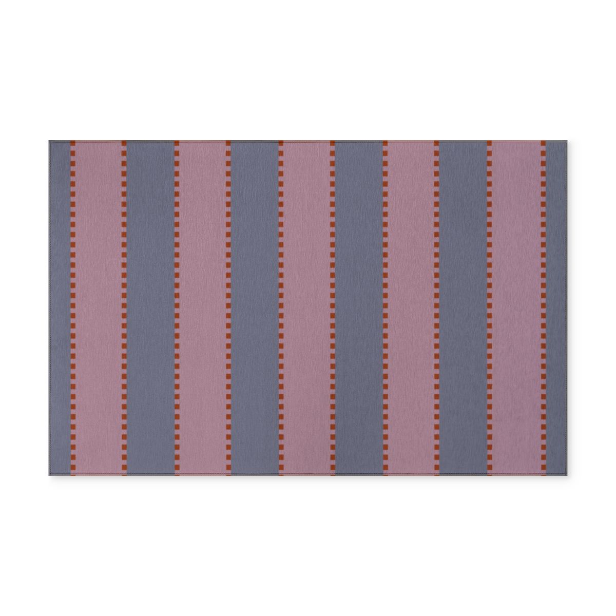 Purple/Pink + Slate Blue + Burnt Orange - Indoor/ Outdoor Washable Rug