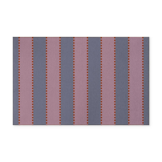 Purple/Pink + Slate Blue + Burnt Orange - Indoor/ Outdoor Washable Rug