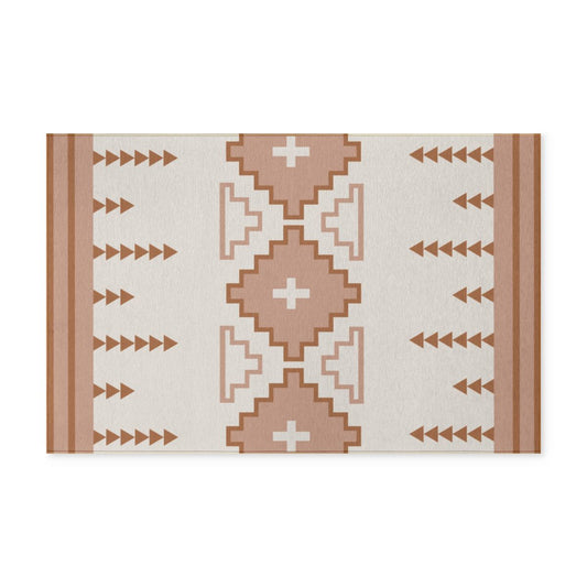 MARFA - Terracotta, Salmon + Rust - Southwestern INDOOR OUTDOOR Washable Rug —