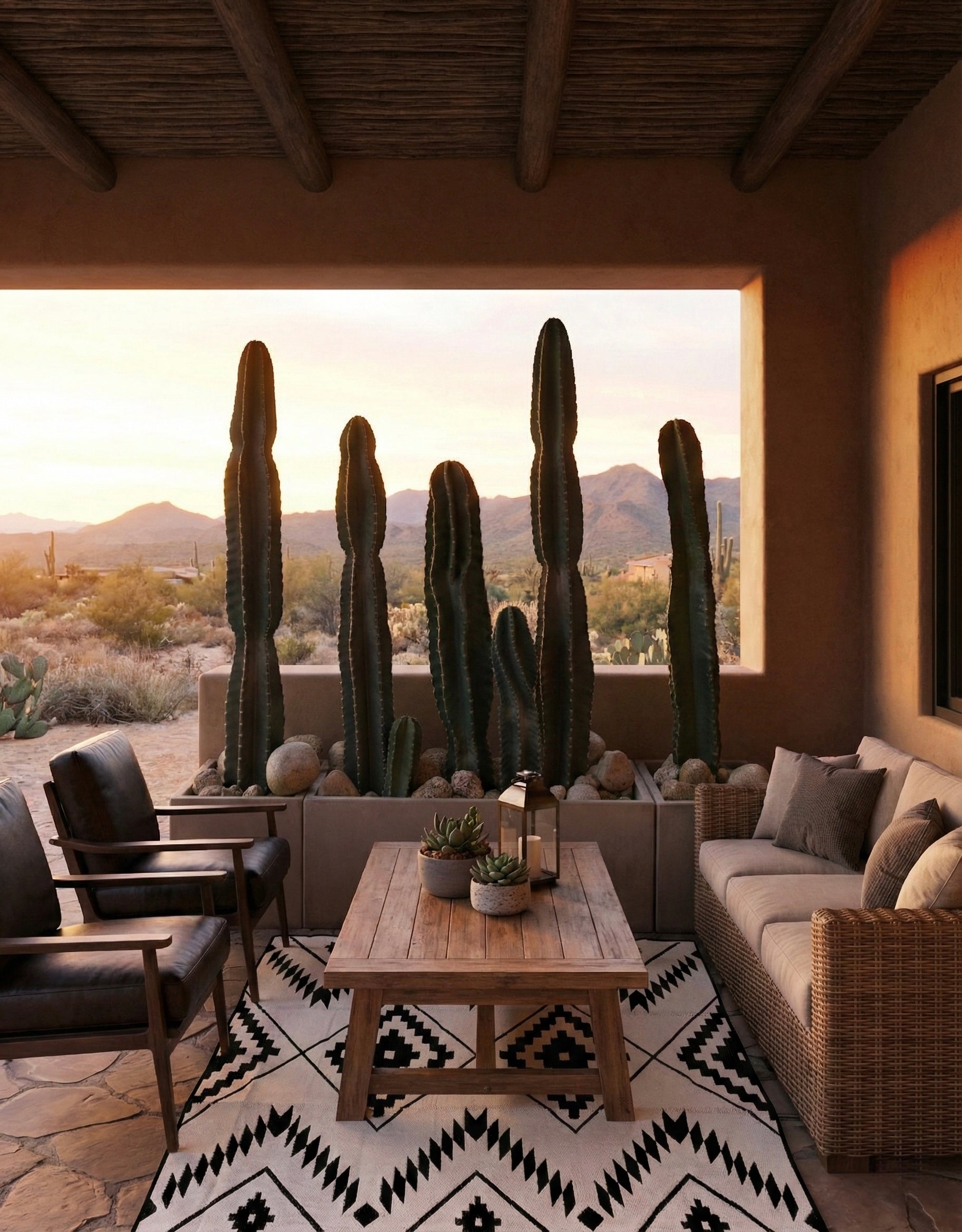 Black + Ivory - 9ft x 12ft - RANCH RUGS -THE DAVIS - – WesternGrande