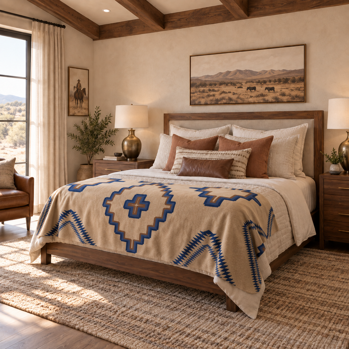 ALPINE BLUES - Sherpa Blanket — Cozy Fleece Throw