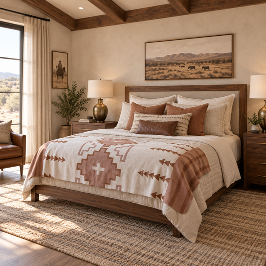 TERRACOTTA + RUST MARFA Sherpa Blanket – Cozy Fleece Throw